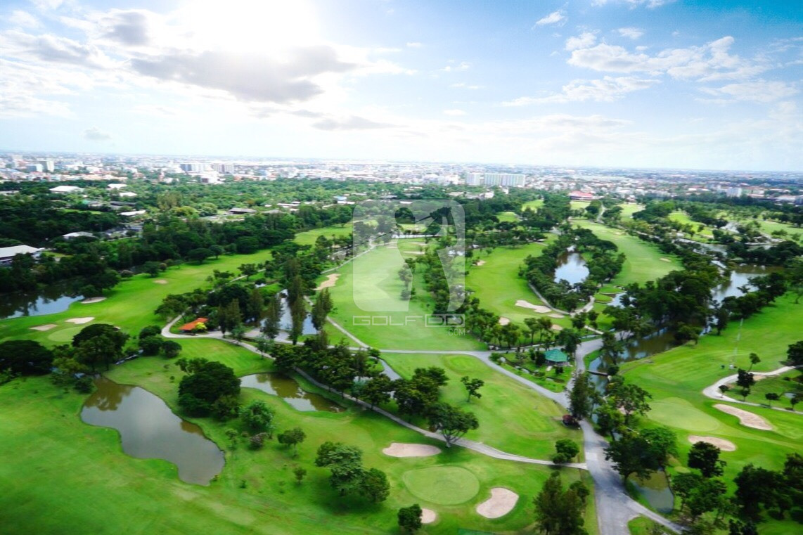 Aerial view of the golf course